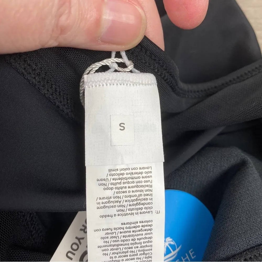 Cupshe Black Forest Adventure Solid Mesh Wrap Front Cutout One Piece Sz.S NWT - Image 7