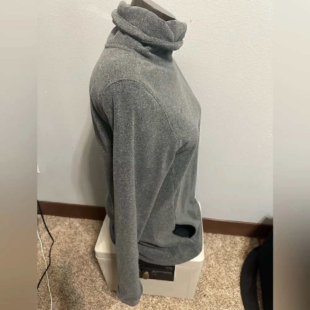 Nike Gray DriFit Women's Medium Thick Turtleneck Sweatshirt - Image 4