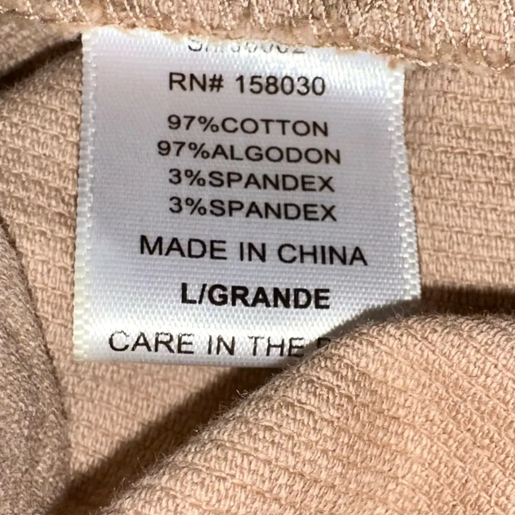 EUC LOVE TREE tan corduroy jacket - size large - Image 4