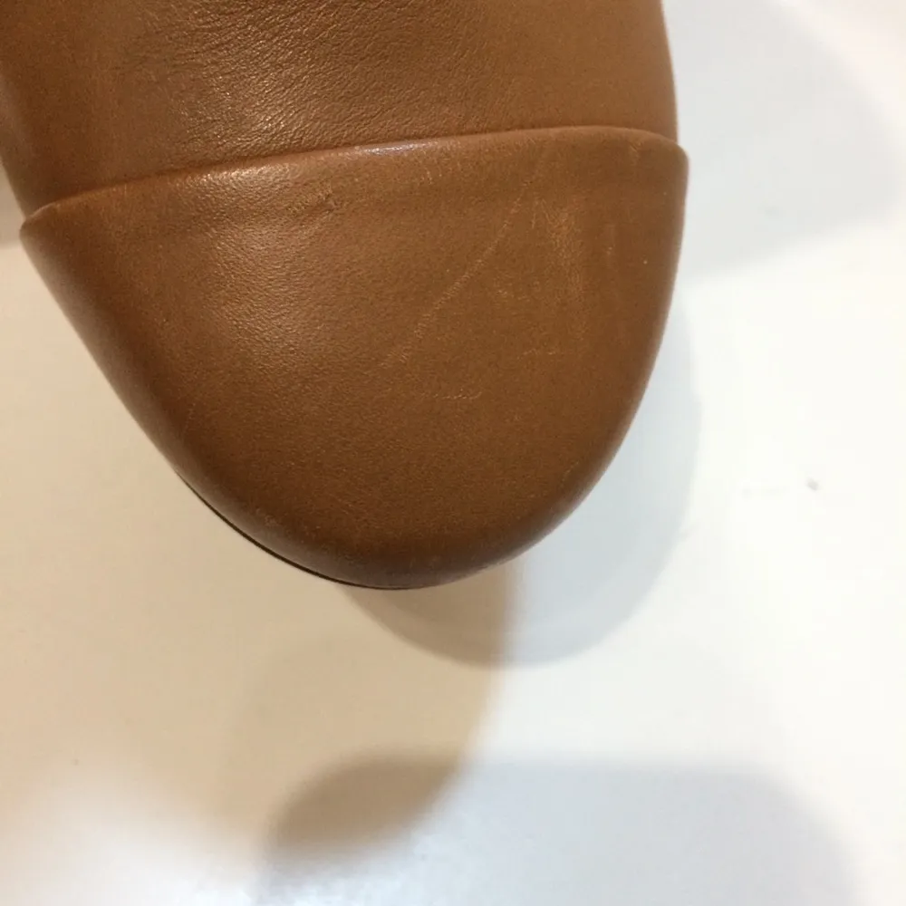 Tory Burch  Grove Leather 100mm Block-Heel Bootie in Royal Tan - Image 15