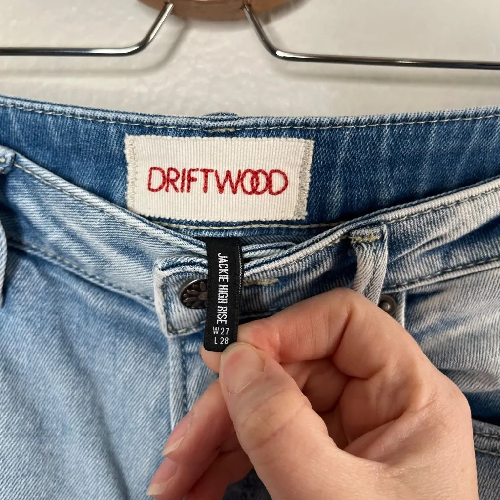 Driftwood Womens Jackie High Rise Slim Leg Embroidered Jeans Size 27 - Image 4