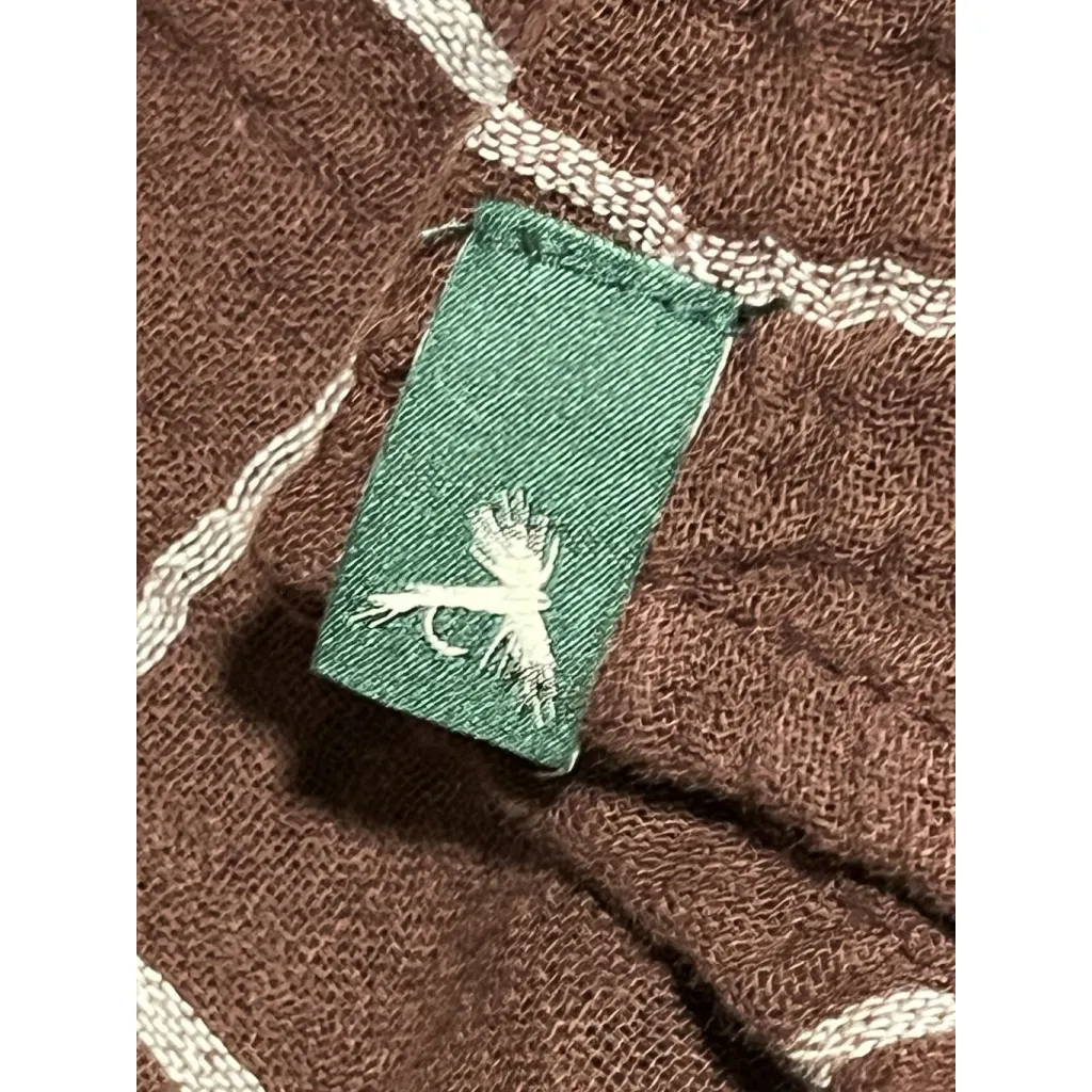 Orvis Every Season Gauze Plaid Shirt Womens XL Brown White Plaid Long Sleeve NWT - Image 6