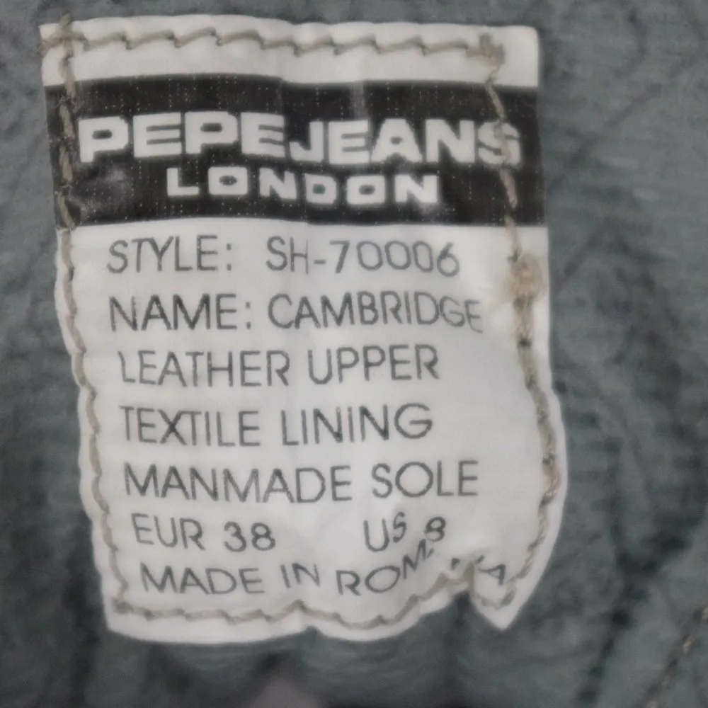 Pepe Jeans Ladies'  London Green Leather Ankle Boots  US 8 EU 38 - Image 2