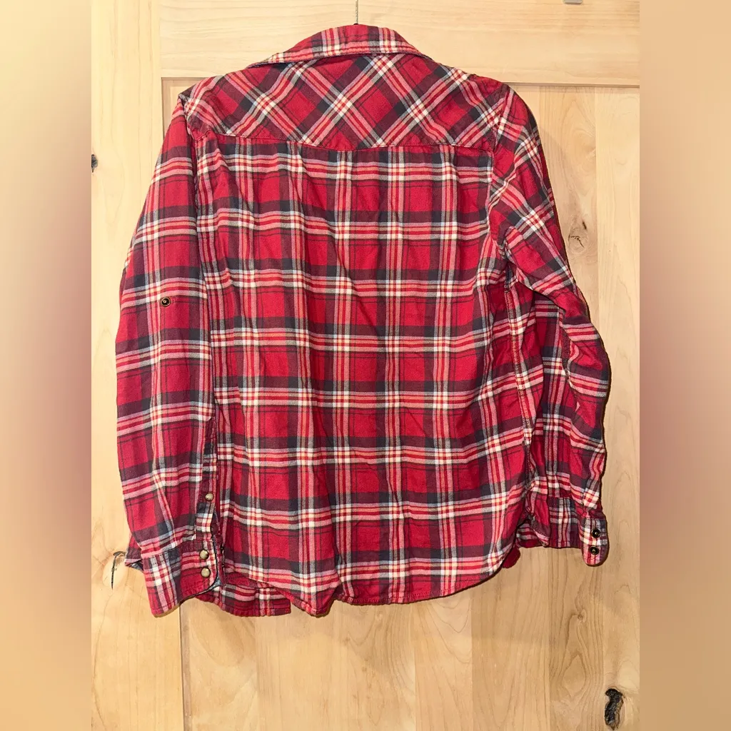 Jachs Girlfriend  Red Plaid Button-Up Shirt - Image 2