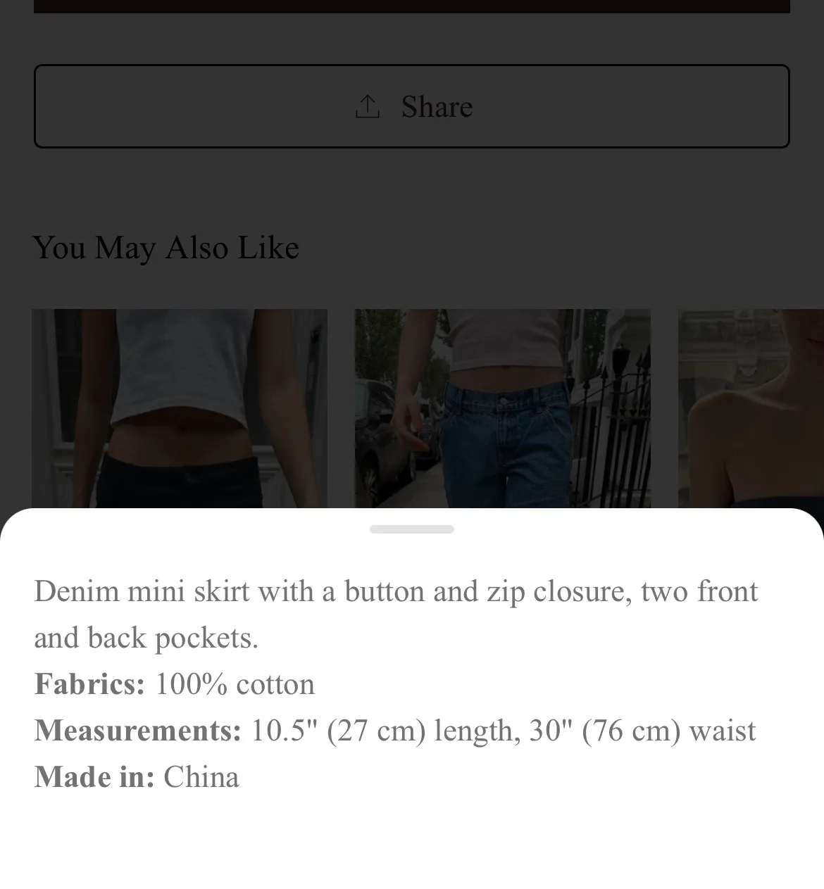 Denim Mini Skirt - Image 5