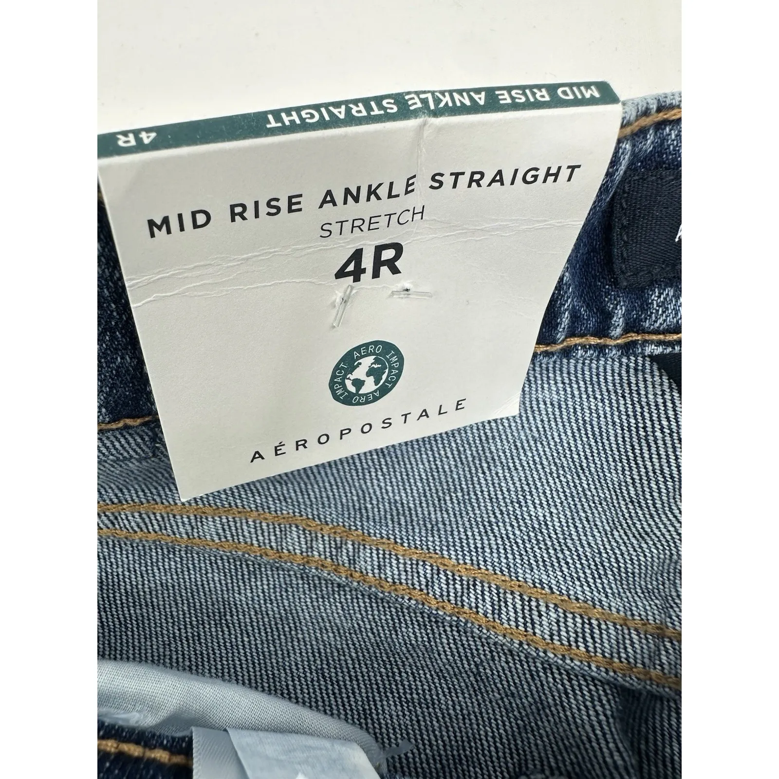 Aeropostale Jeans Women's Sz 4R Mid Rise Ankle Straight Med Wash Normcore NWT - Image 6