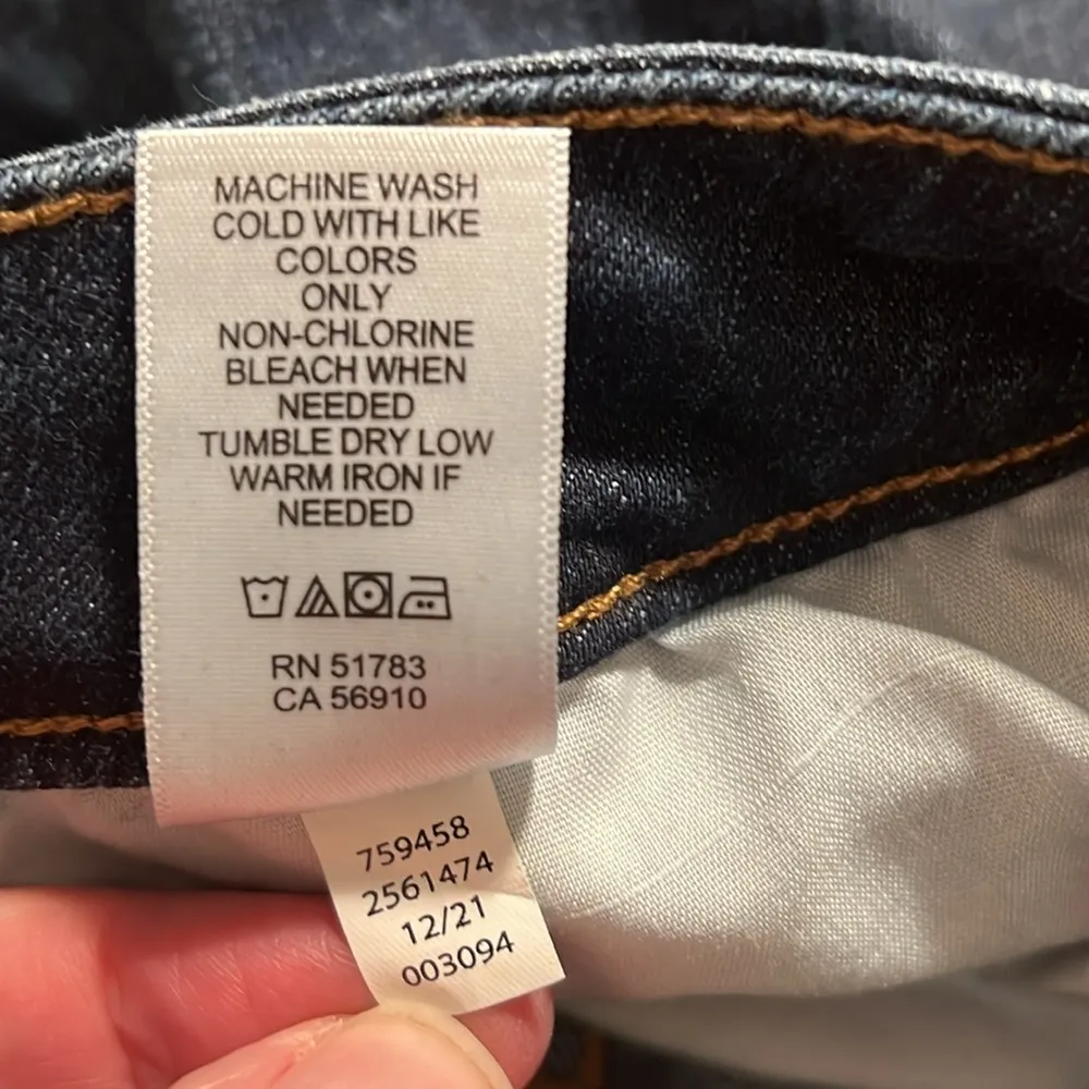 M Jeans by Maurices Mid-Rise Dark Wash Button Up Jean Shorts - Image 6