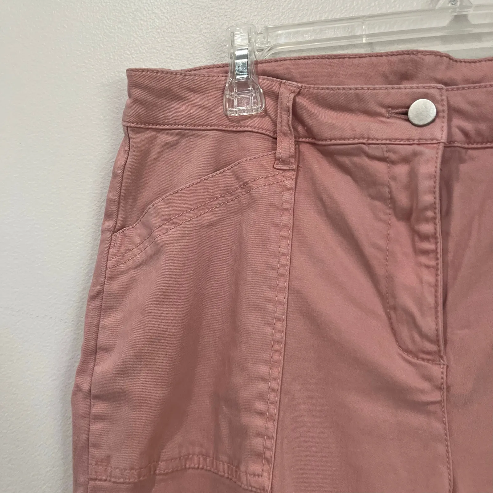 Joie Blush Pink Utility Pants Women’s Size 10 Wide Leg Cropped Casual Workwear - Image 7