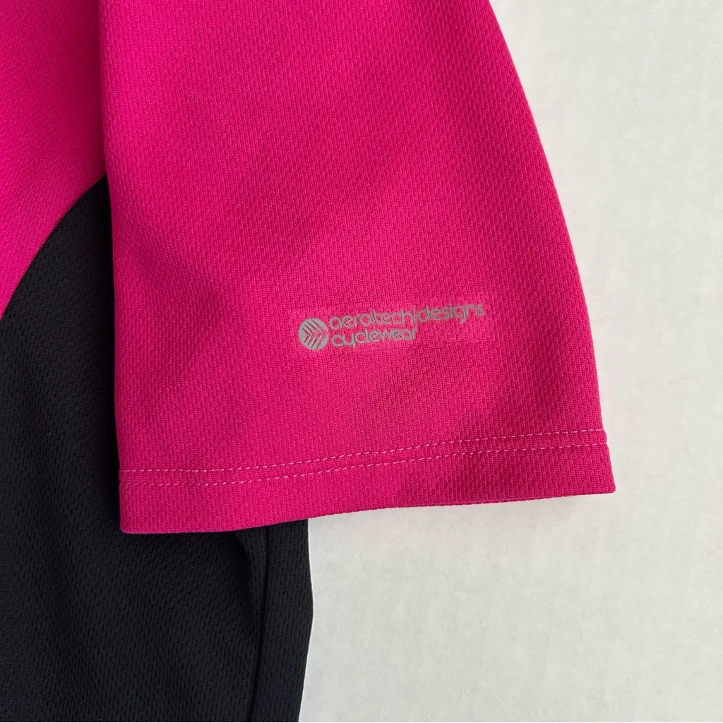 Aero‎ Tech Designs Women's Pink Short Sleeve Half Zip Cycling Jersey Medium - Image 8