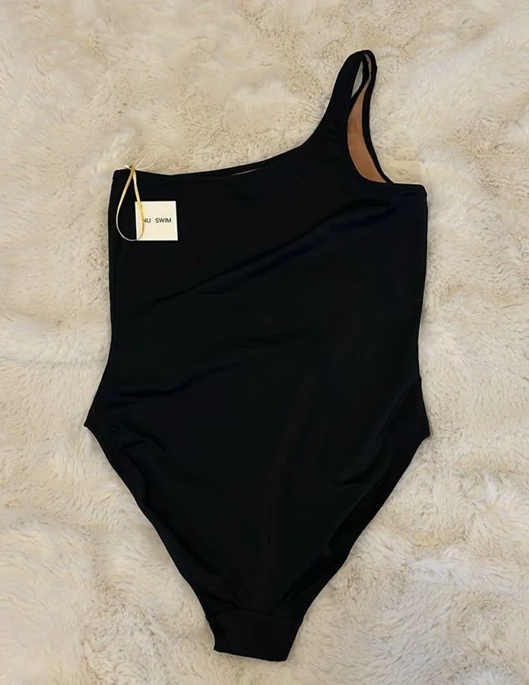 Nu Swim Paradise One Shoulder Swimsuit Black Size XXL - Image 6