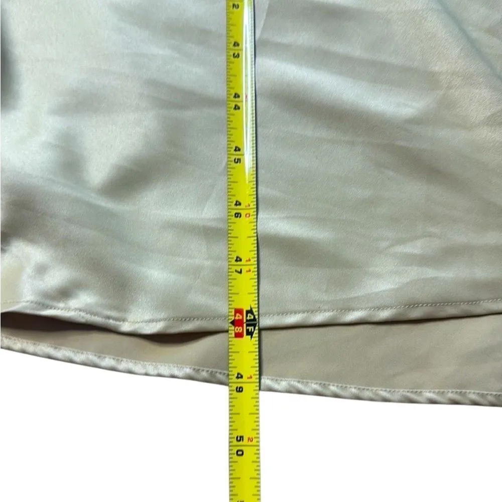 90s Vintage Victorias Secret lime Green Low Back Vneck Maxi Dress Large - Image 6