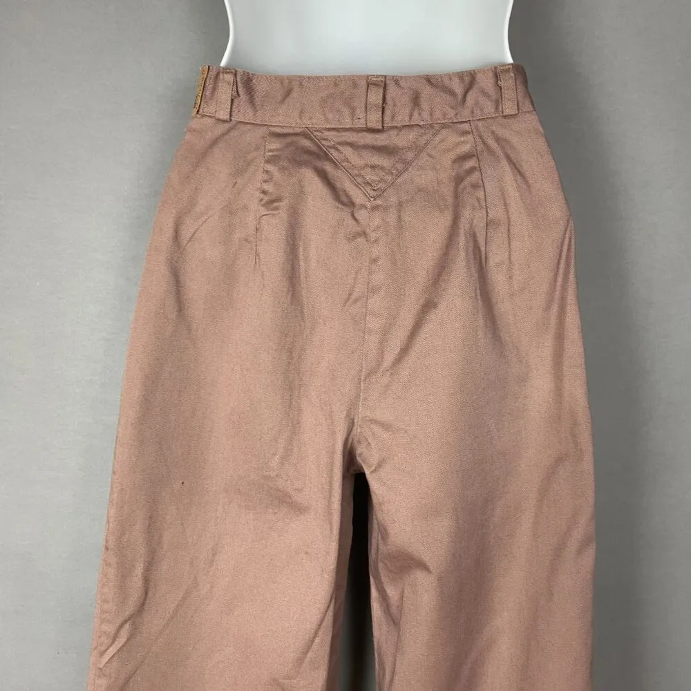 Vintage Souvenirs Pacific Blue San Francisco Slacks Pants Tall Light Brown Women Size XXS - Image 5