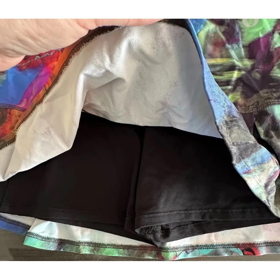 Dona Jo JoJo Skort Womens 1 Multicolor Tennis Golf Running Athletic Skirt Blue - Image 4