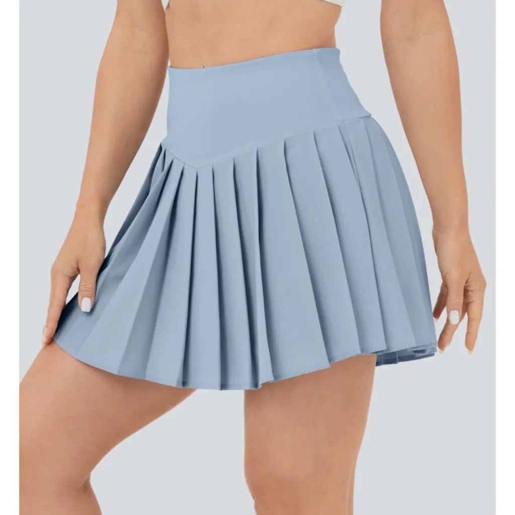 HALARA Women’s Breezeful High Waisted A Line 2-in-1 Pocket Pleated Mini Skirt XS - Image 5