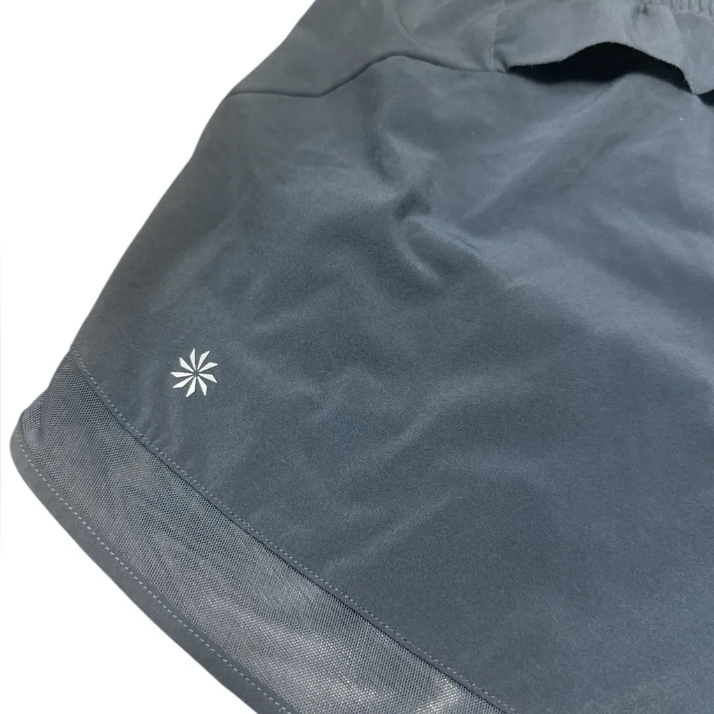 Athleta Mesh Racer Run 4” Short Charcoal Gray - Image 6