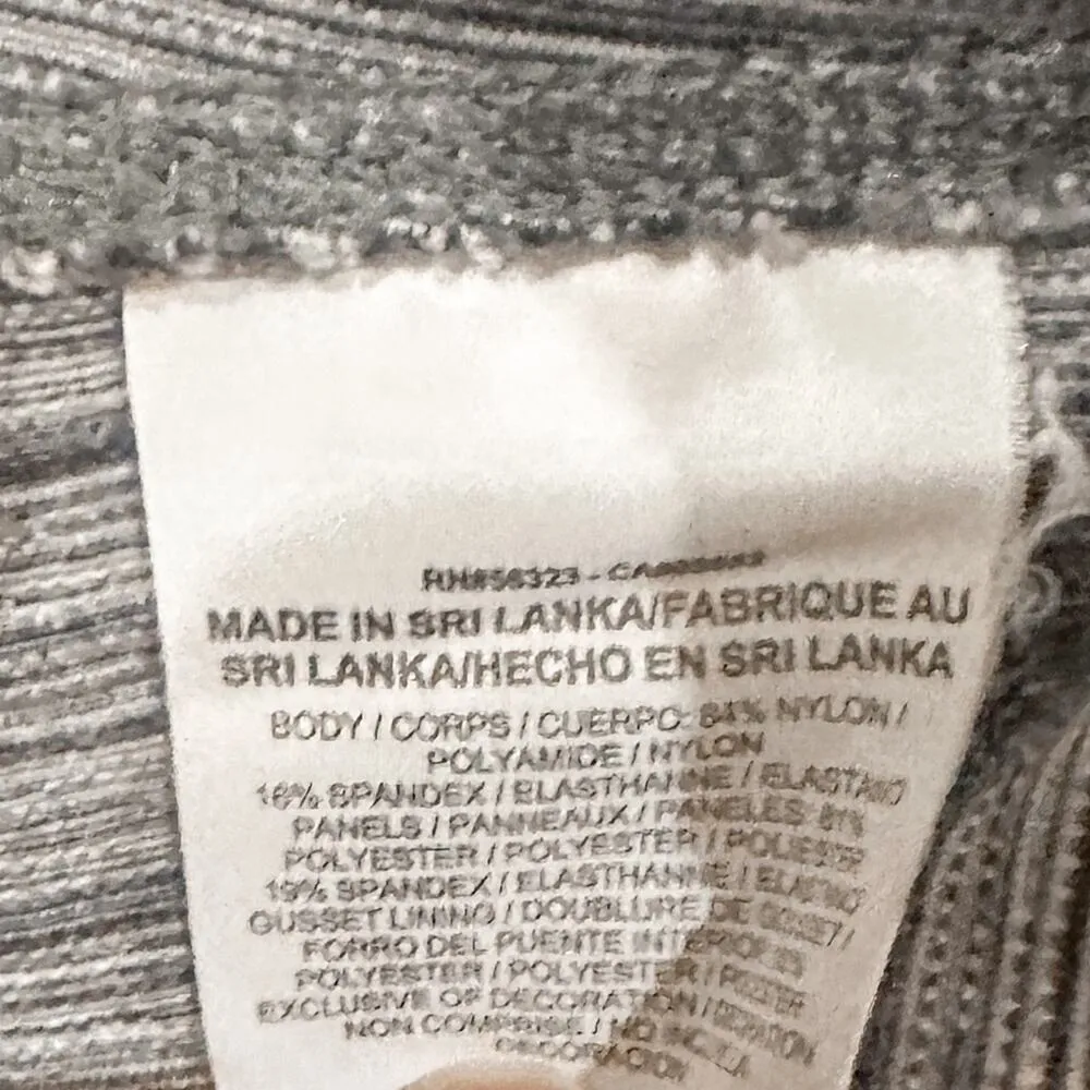 Nike Dri Fit Legendary Space Dye Stripe Legging Black Gray, EUC, Size Medium - Image 9