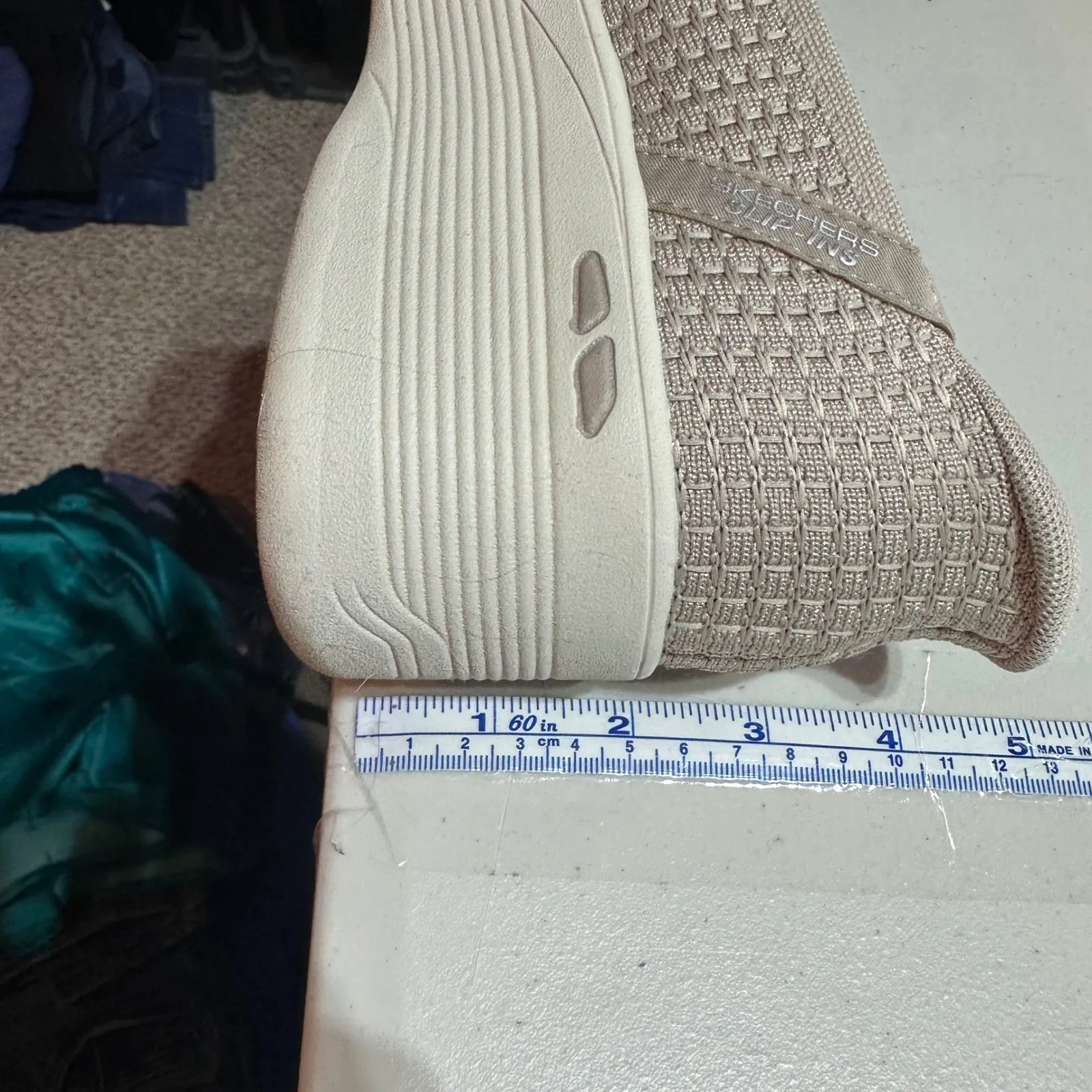 Skechers Martha Stewart Slip On Wedges Women's Taupe Knit Wedge Sneakers Size 9 - Image 11