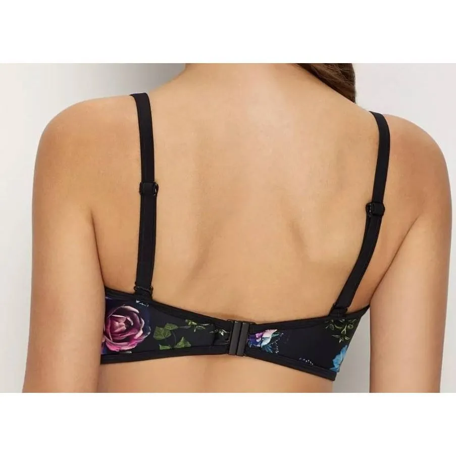 Brand new Panache Jolee Black Floral Bandeau Bikini Top UK/USA 34E Size undefined - Image 6