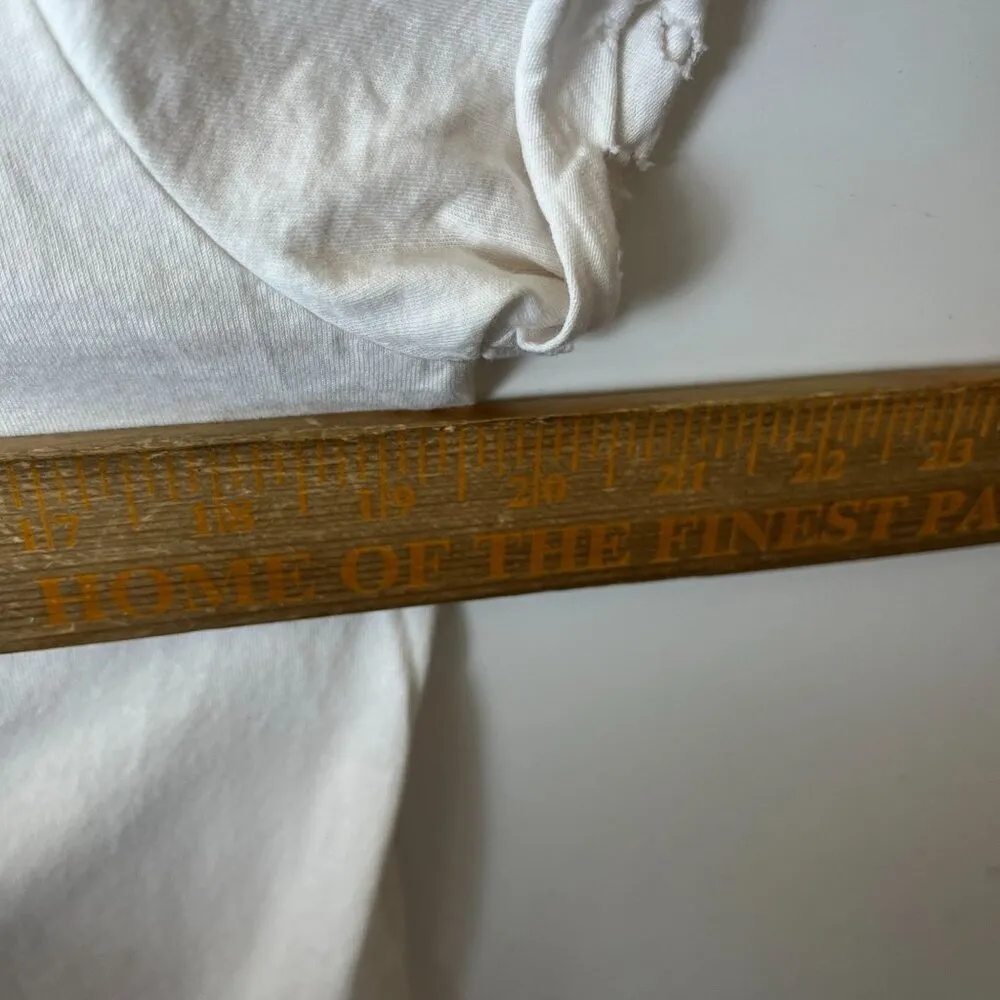 Distressed Def Leppard T Shirt White Medium M Music Band Graphic Tee High N Dry - Image 13