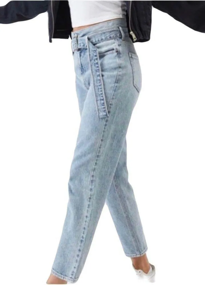 PacSun Mom High Rise Jeans With Belt Sz M - Image 2