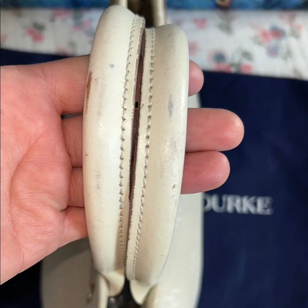 Dooney & Bourke Cream Canvas Monogram Small Tote w Gold-Tone Hardware & Dustbag - Image 3