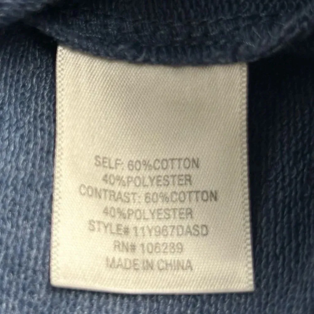 Ayla Francesca Women's XS Blue Crewneck with red hearts Sweatshirt Casual - Image 8