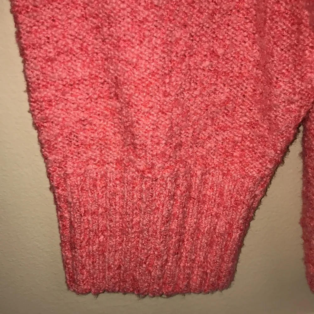 J. Jill Pure Jill Women’s Pink Chunky Textured Knit V-Neck Sweater - Image 4