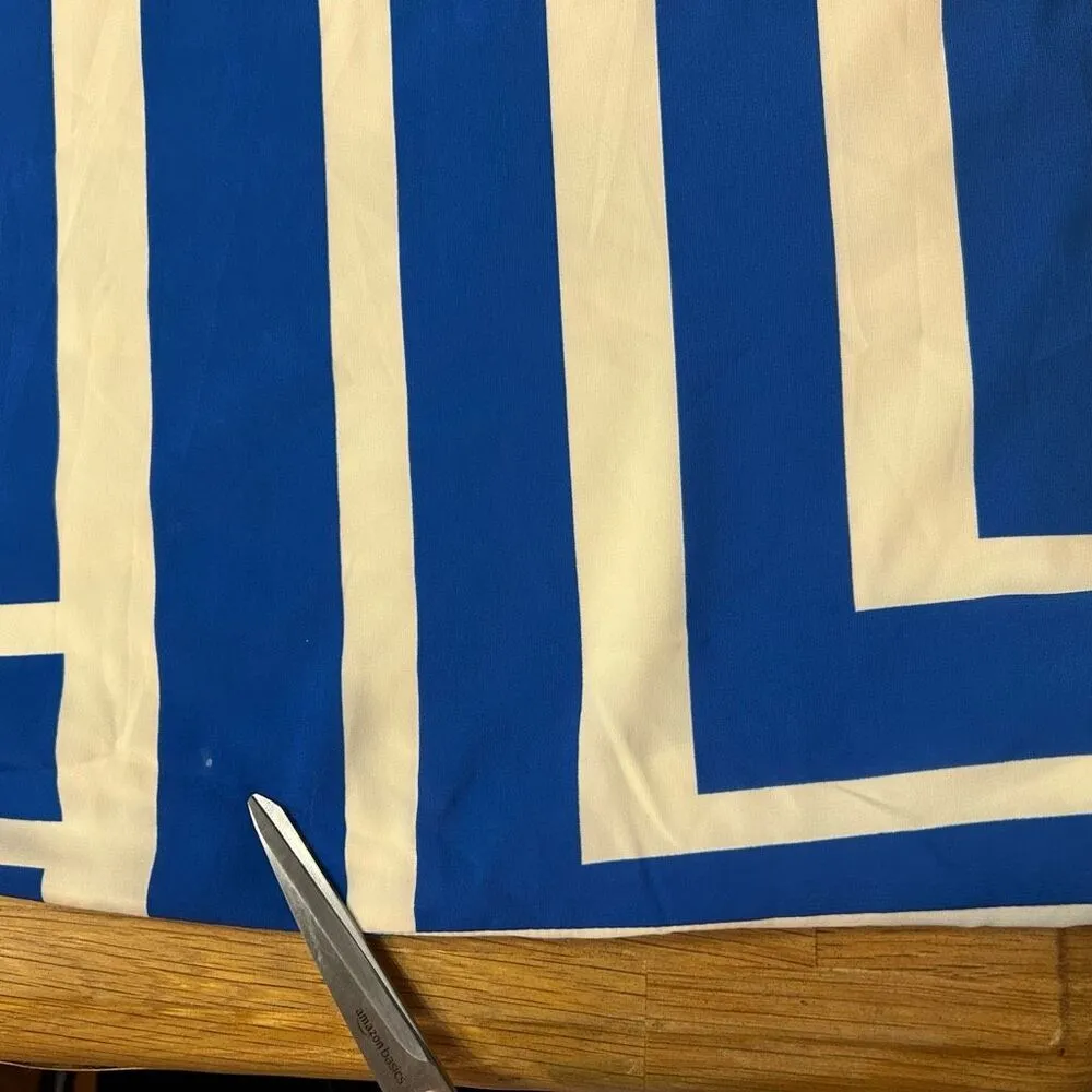 Donna Morgan Women’s Size 16 Blue/White Floor Length Dress - Image 7