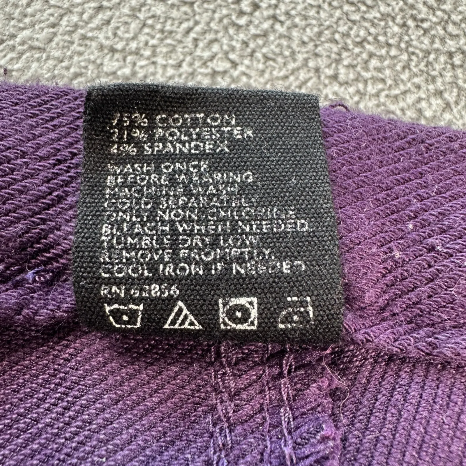 Hue Womens Pants Leggings Stretch Purple Slim Fit Size L Skinny Mid Rise Solid - Image 6