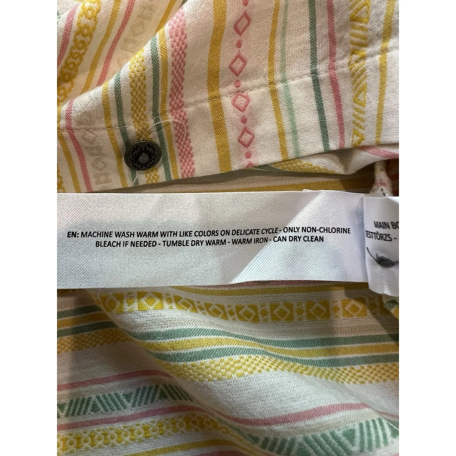 Ariat Jasmine Sleeveless Shirt Yellow Yarn Dye Jacquard‎ Stripe Western Rodeo - Image 11