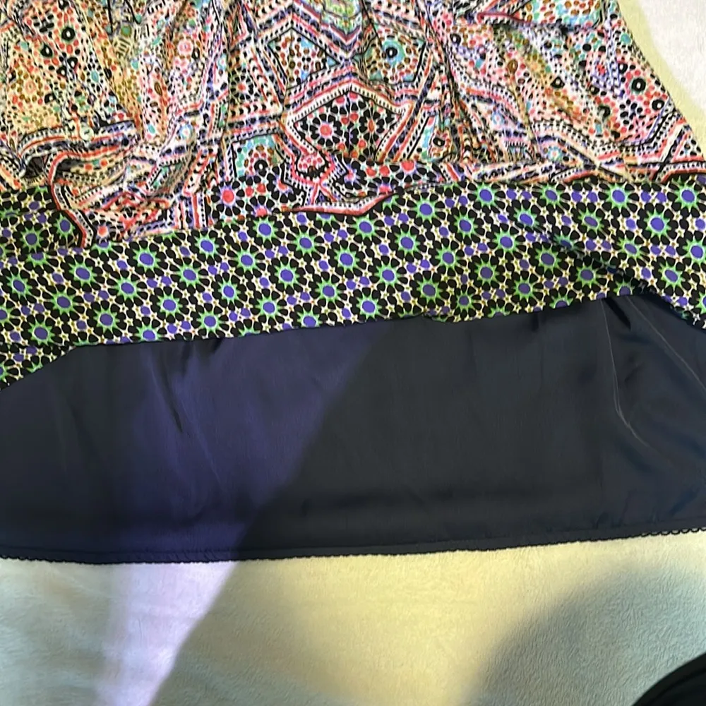 Maeve by Anthropologie Womens Midi Dress Ruched Bodice Geometric Pattern Medium - Image 11