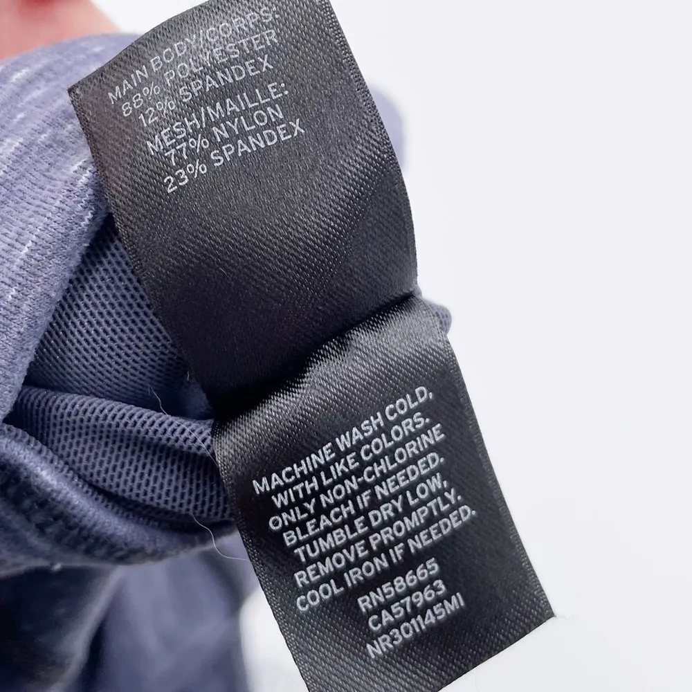 Zella Mesh Insert Capri Leggings Heathered Steel Blue Yoga Women's Size Small - Image 6