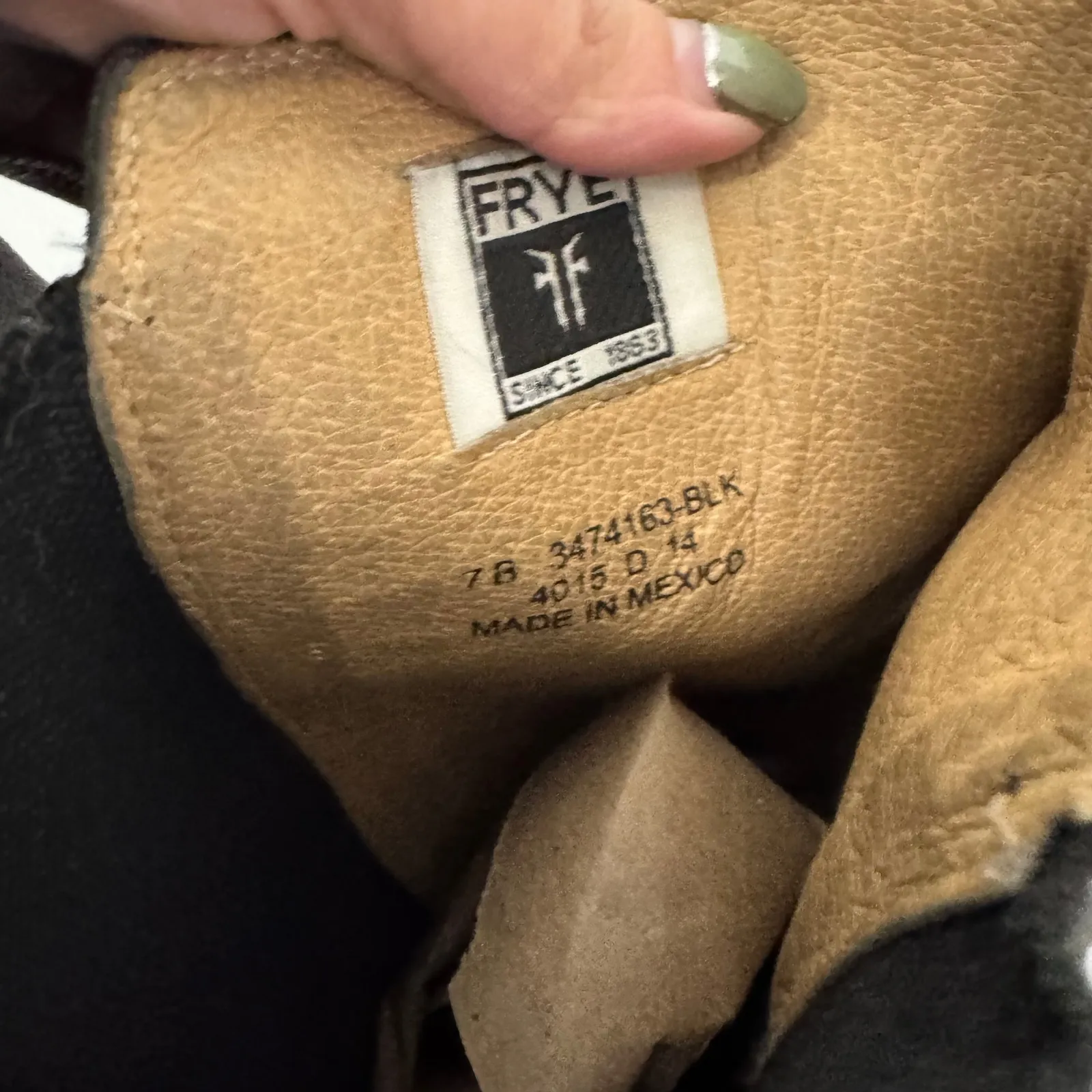 Frye Molly Black Leather Tall Boots - Image 4