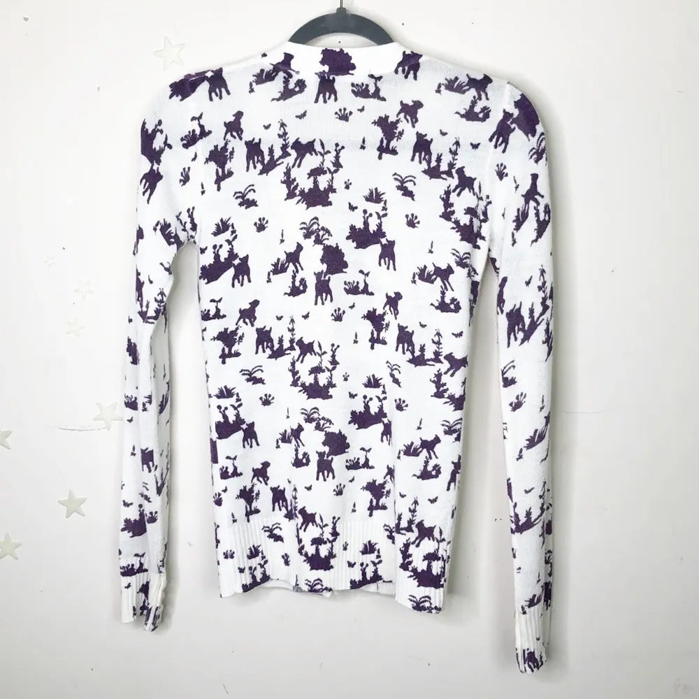 𝅺Delia’s lavender and white floral cardigan - Image 3