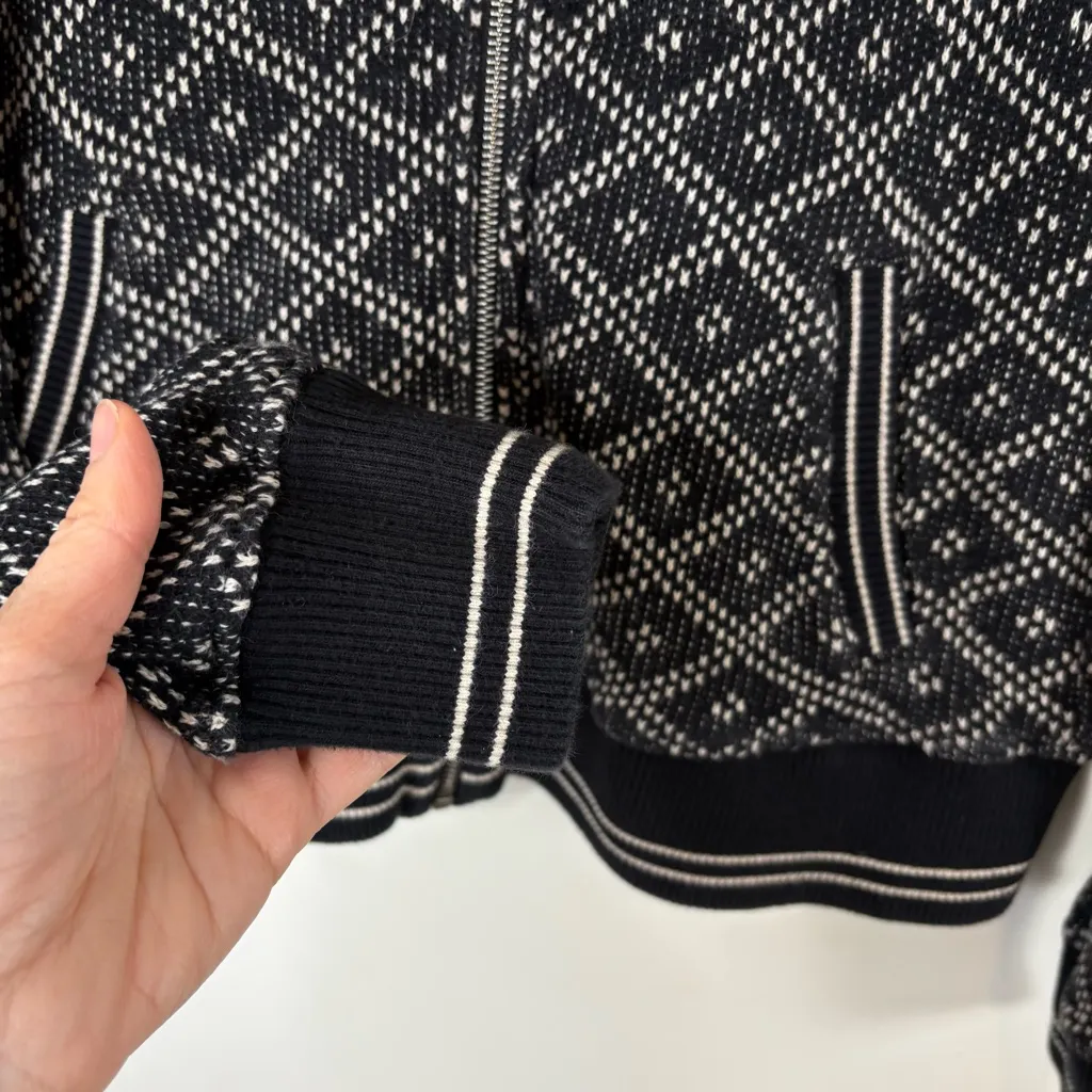 Faherty Seabrooks Jacket Sweater Black & White Women’s Size Small - Image 3