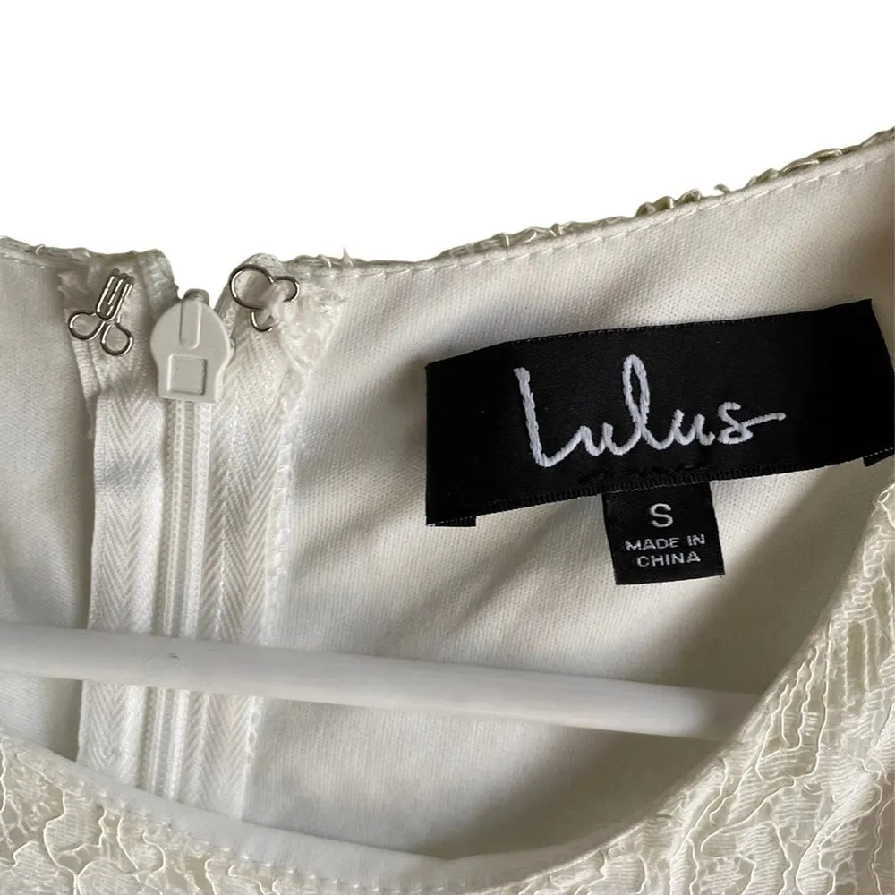 Lulus White Lace Dress - Image 3