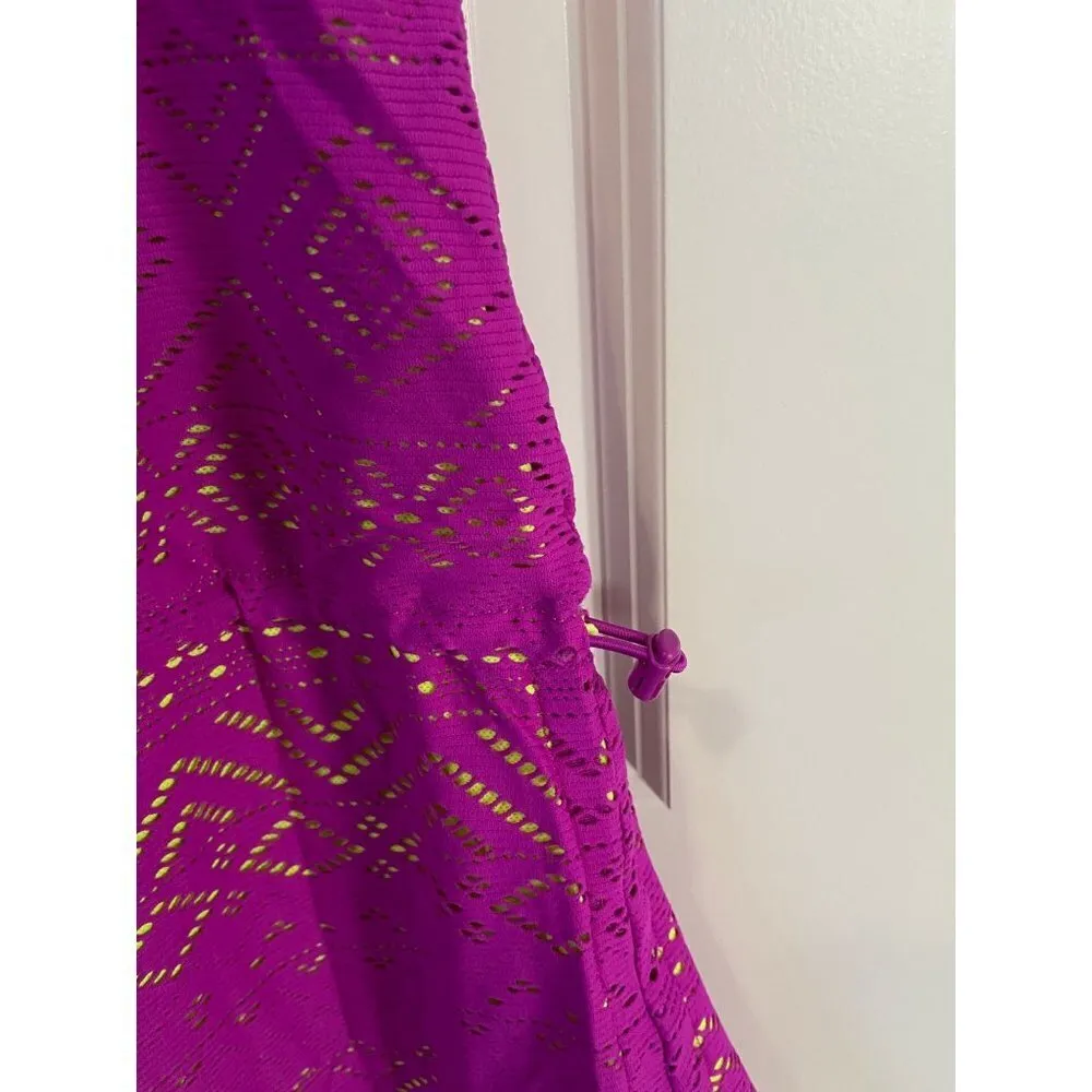 Jo+Jax BoHo Swimsuit Cover-Up Women's Medium M 6-8 Wildberry/Citron Swim Coverup - Image 5