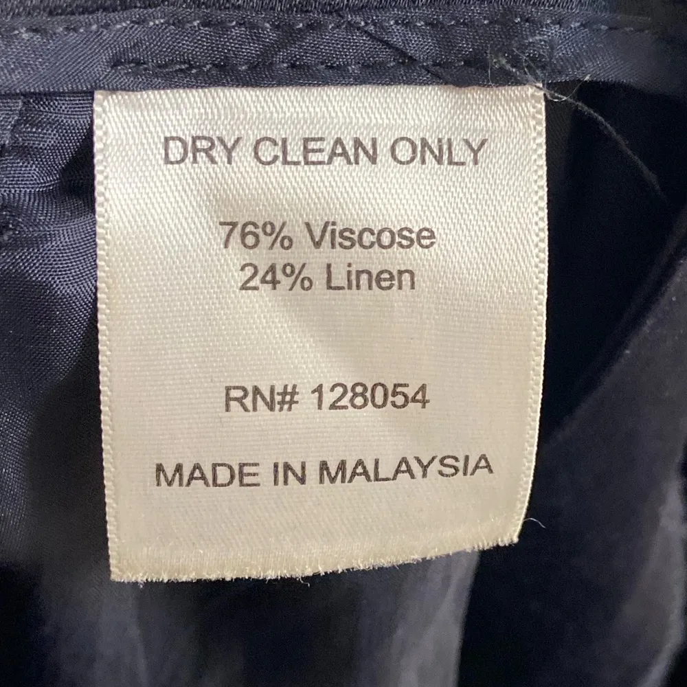 AYR dress pants black satin linen blend skinny Sz 4 - Image 6