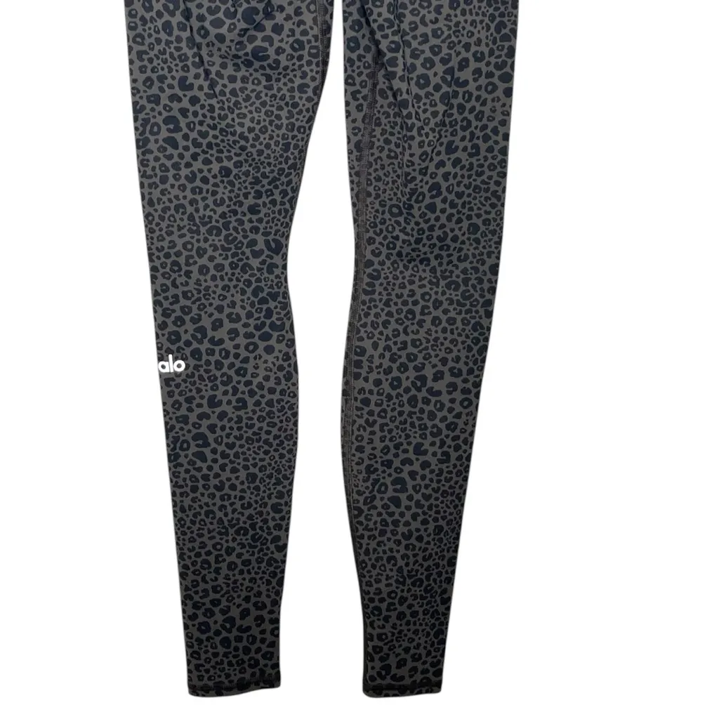ALO Yoga Vapor High Waist Leopard Leggings Women’s XS Olive Branch Stretch - Image 7