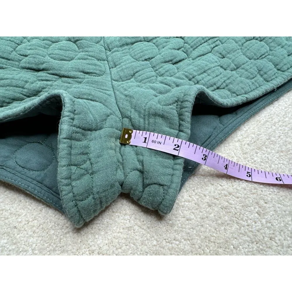 altar'd state: Green Floral Quilted Shorts - Image 5