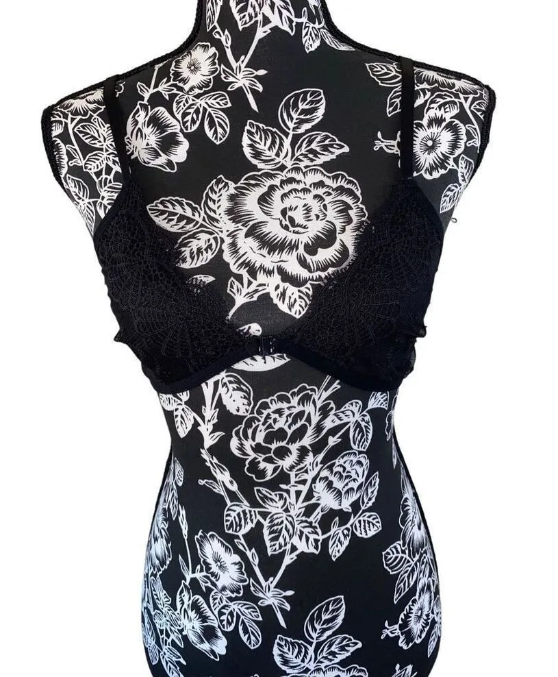 Nwt Anemone Crossback Bralette Lace Sheer Sexy Intimates Bra Feminine - Image 1