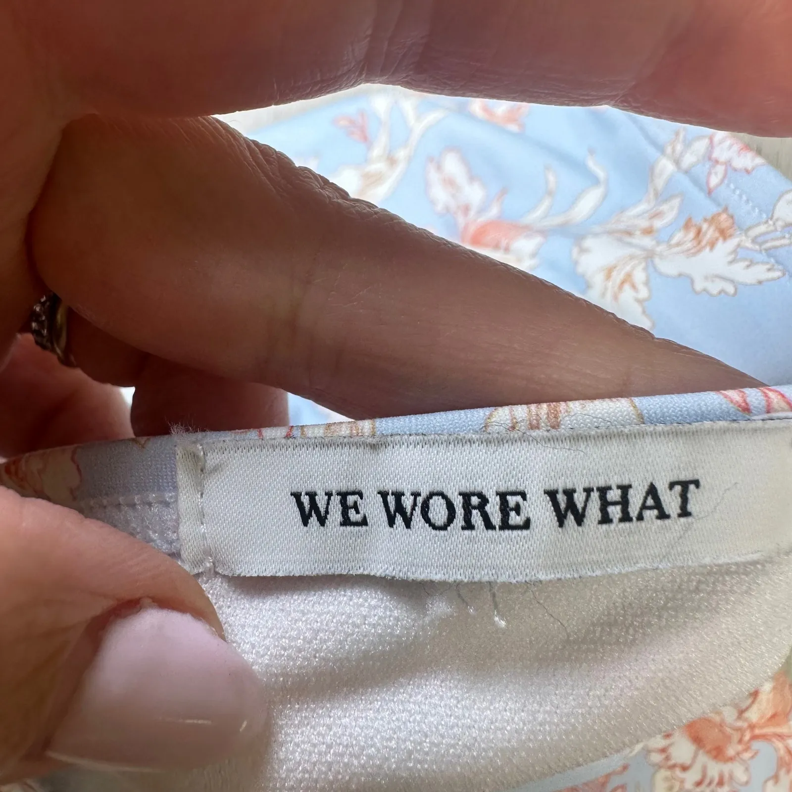 WeWoreWhat halogen blue wallpaper floral printed Allie bikini large high waisted - Image 10