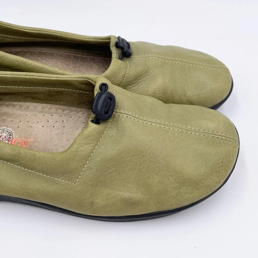 Arcopedico Women's Queen II Slip On Leather Shoes EU Size 41 Olive Green Comfort - Image 4