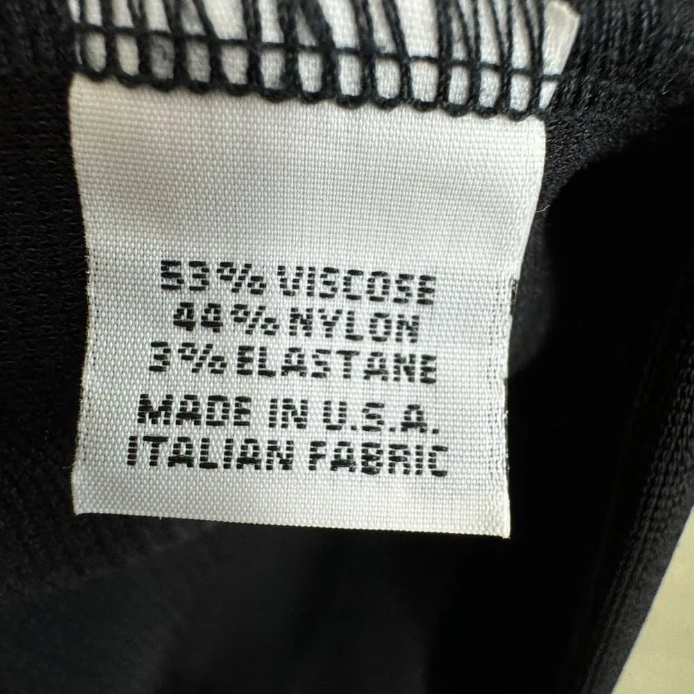 Brynn Walker Black Open Heavy Knit Waist Tie Duster Vest Made In USA Size S - Image 6