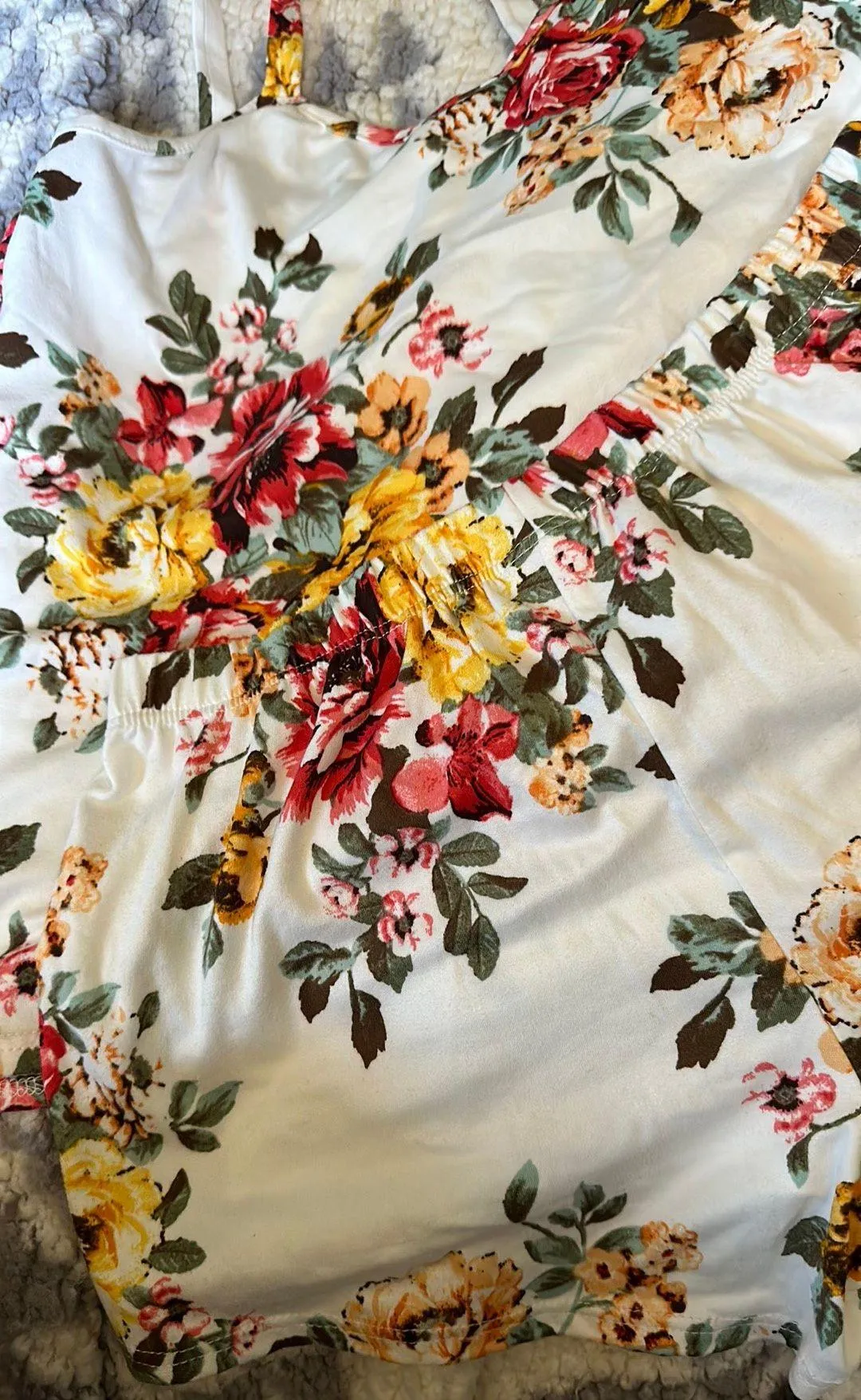 Womens Floral Pajama Set Multi - Image 2