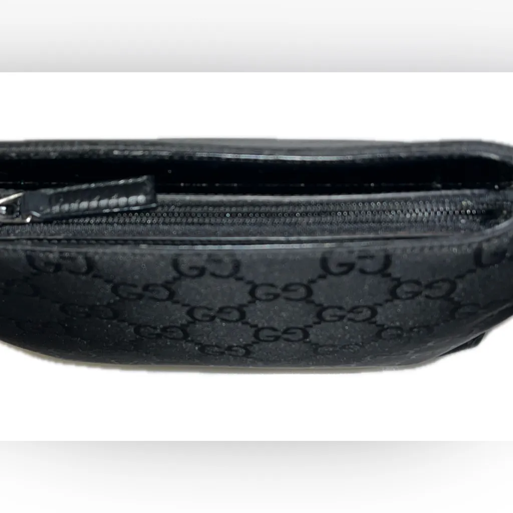 Authentic Gucci Black GG Monogram Shoulder Bag - Image 5