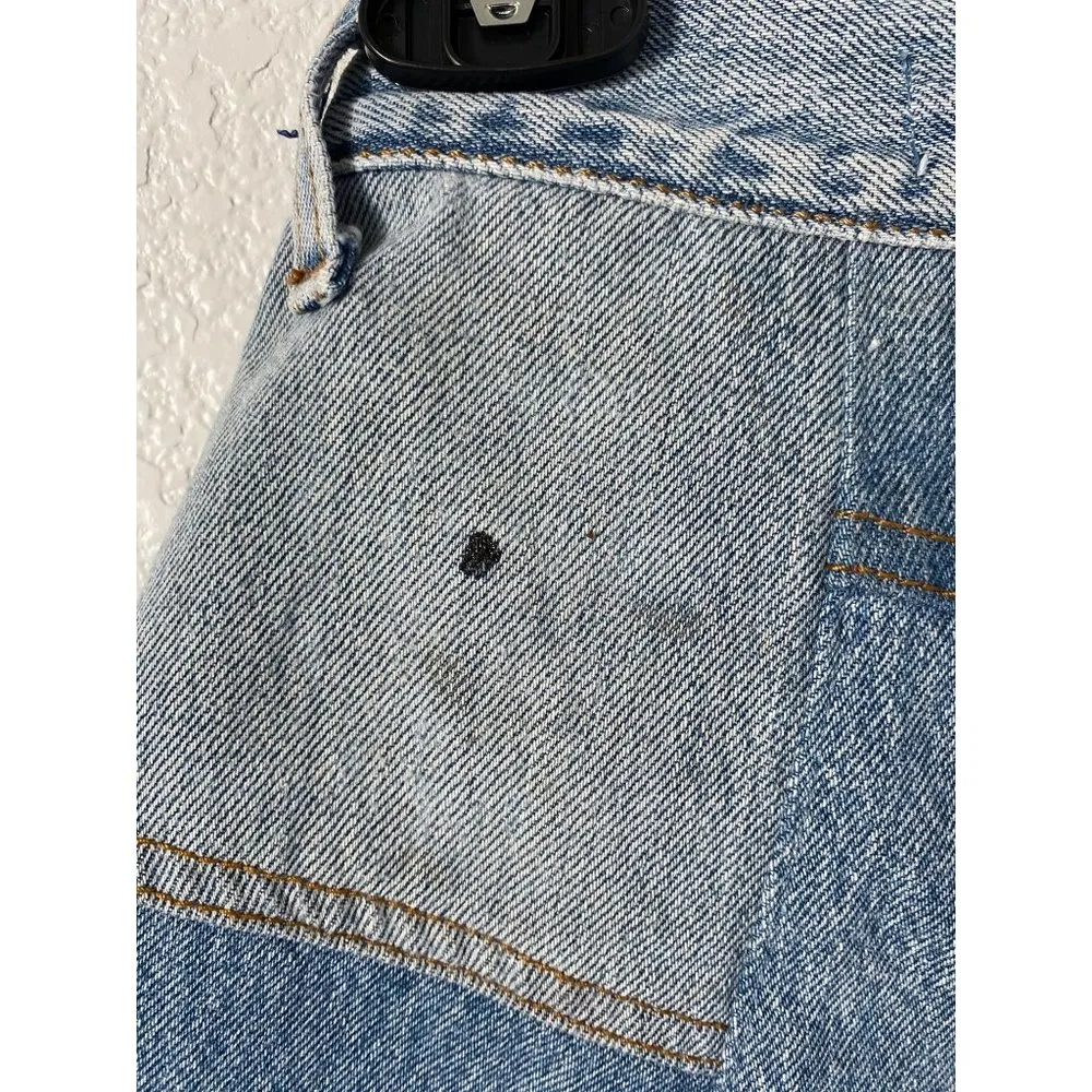 $295 NWT RE/DONE x LEVI'S INDIGO 70s PATCHED SHORTS SZ 26 - Image 9