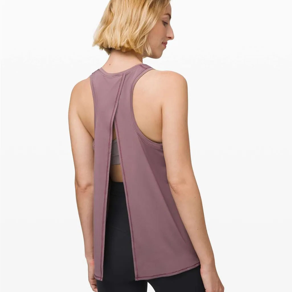 Lululemon Purple Split Back All Tied Up Tank Top | Lightweight Athletic Yoga - Image 2