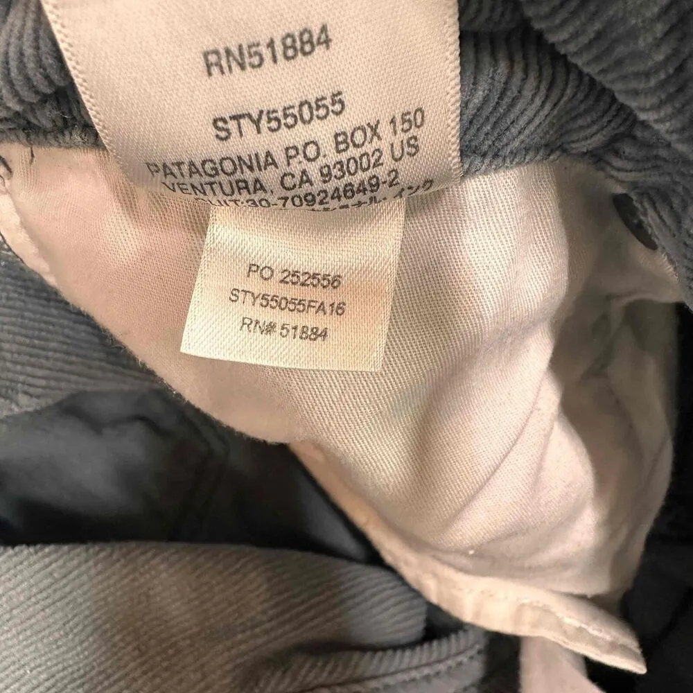 Patagonia Gray 5-Pocket Corduroy Fitted Pants Straight Jeans Size 26 - Image 11