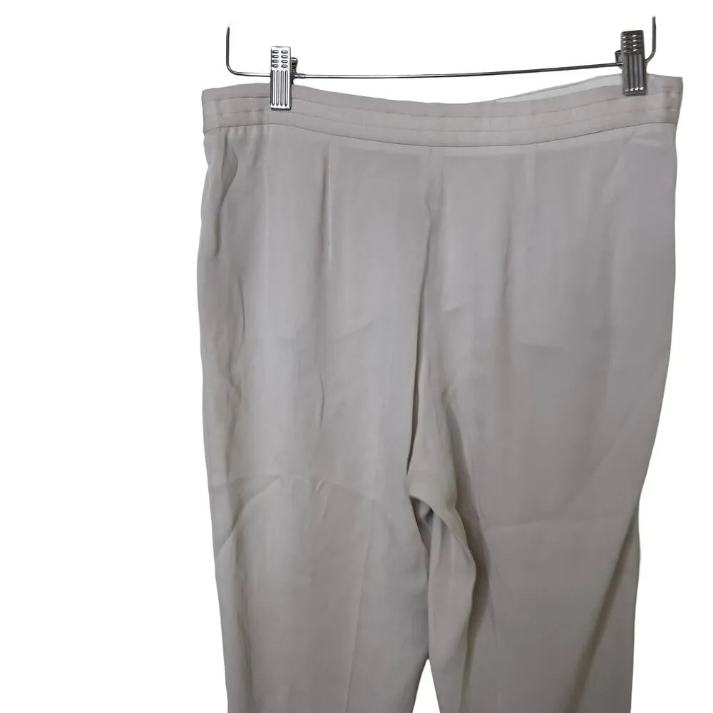 Loro Piana cream silk pull on trousers sz IT 40 US 4 - Image 5